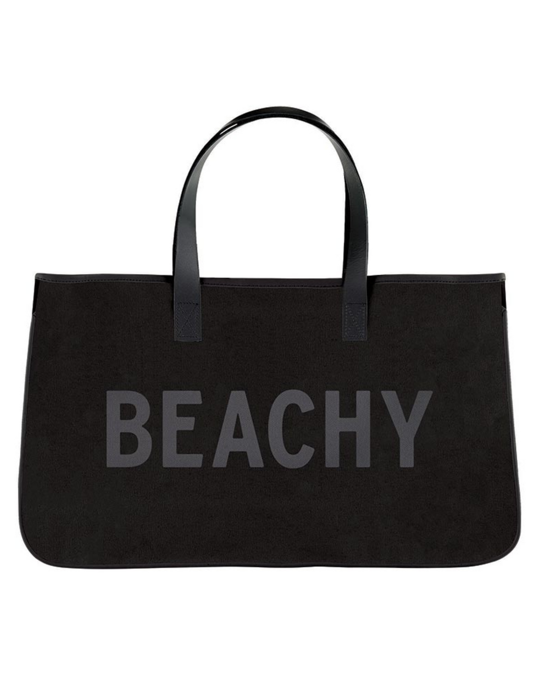 Beachy Canvas Tote- Black