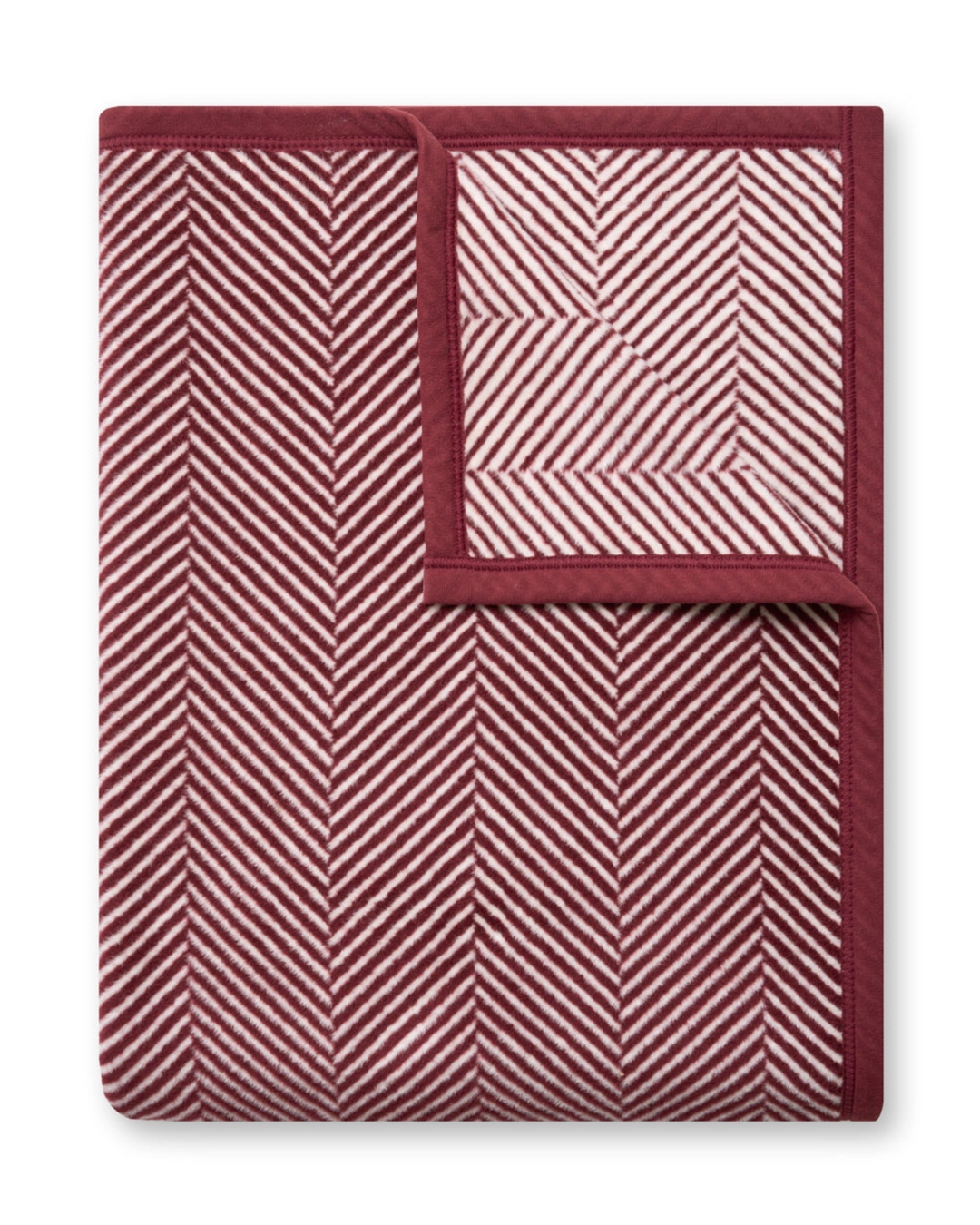 ChappyWrap Midi Blanket- Harborview Herringbone Maroon
