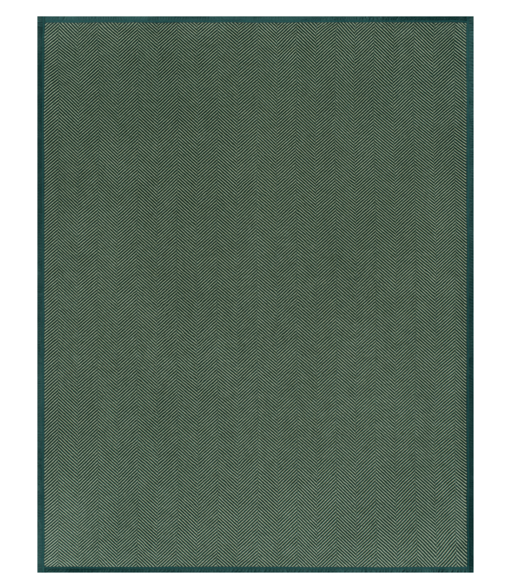 Chappywrap Blanket- Herringbone Forest Green