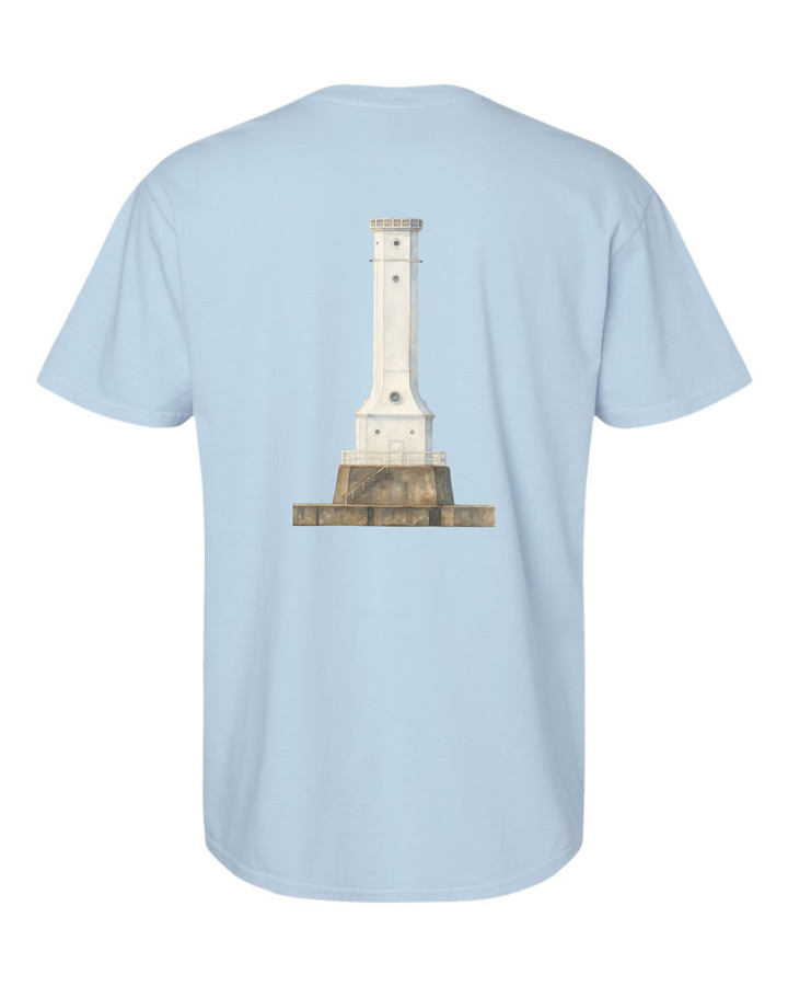 Unisex Huron Lighthouse Short Sleeve- Chambray