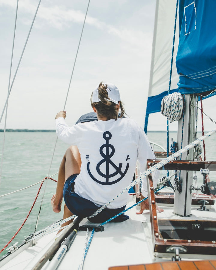 Signature Anchor Long Sleeve- White