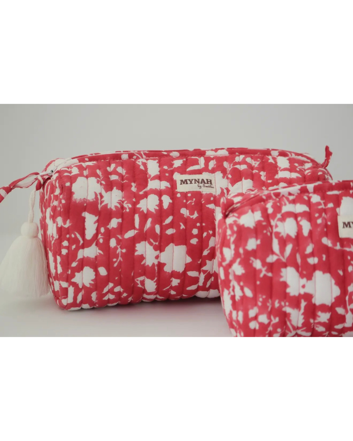 Red Floral Travel Bag