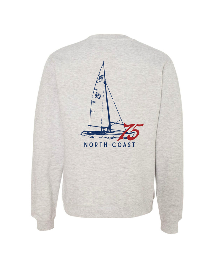 Unisex Vintage Sailboat Crewneck- Heathered Oat