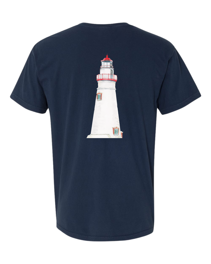 Unisex Marblehead Lighthouse Short Sleeve- Navy