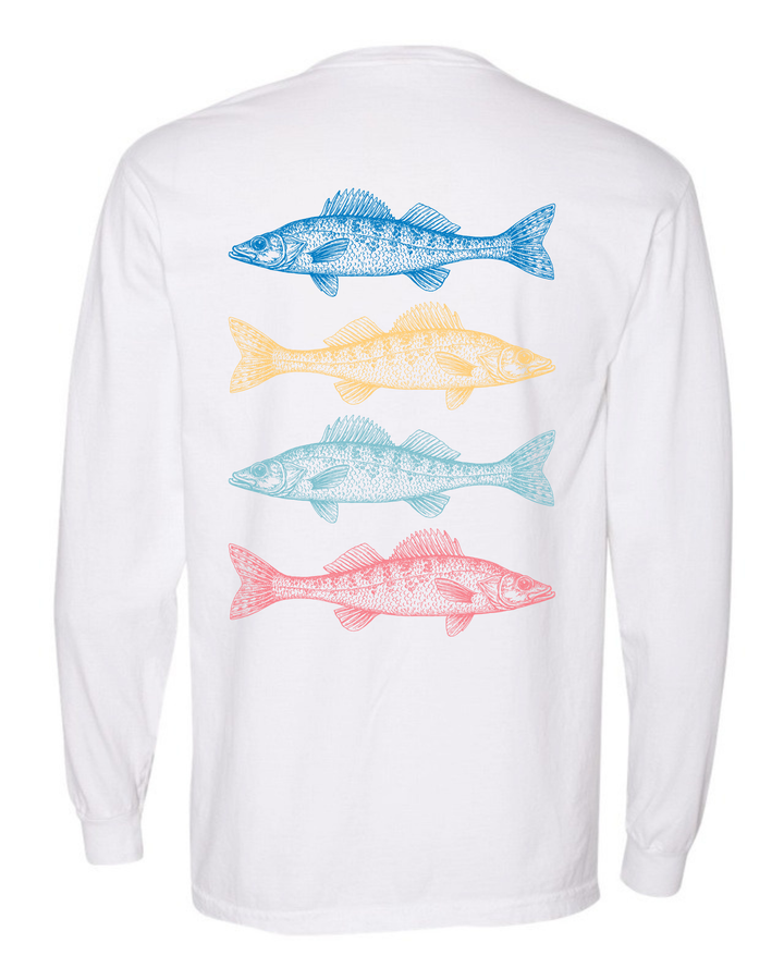 Unisex Fish Long Sleeve- White