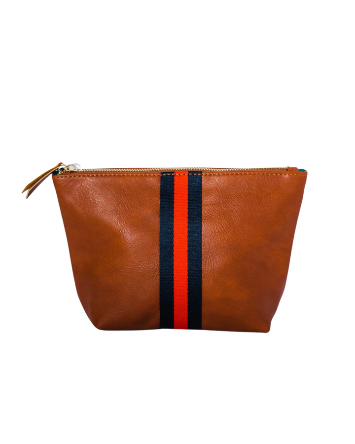 Nautical Leather Zipper Pouch