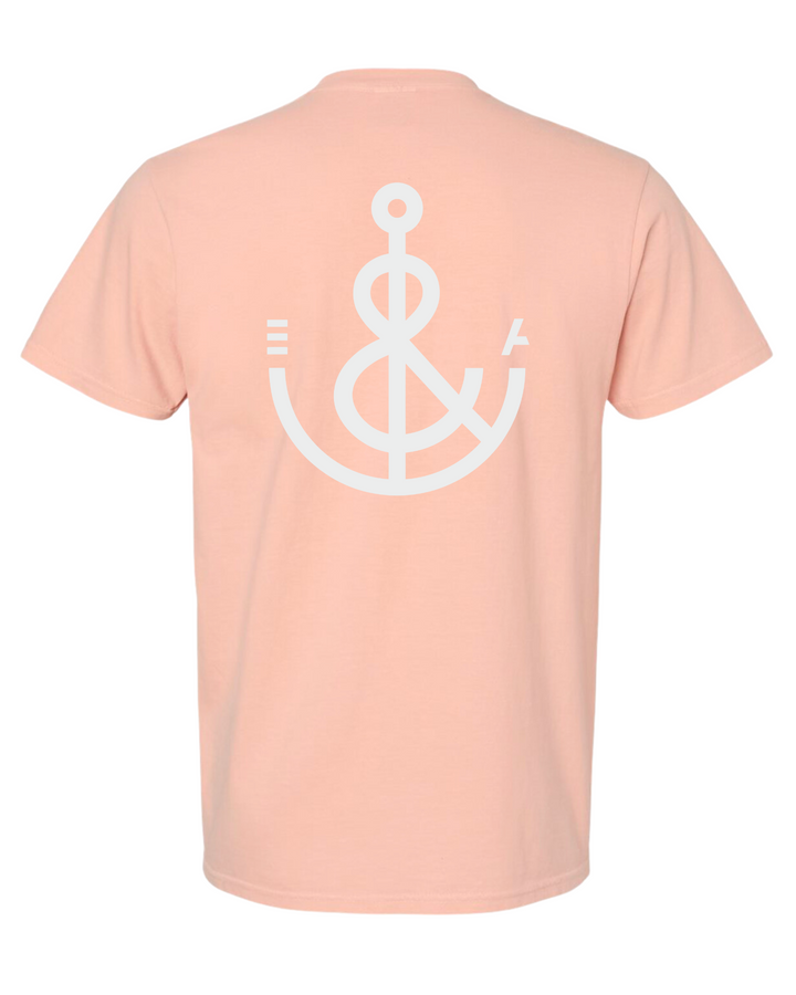 Unisex Signature Anchor Short Sleeve Tee- Shell Pink