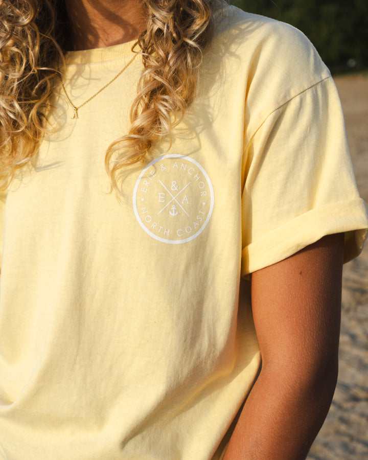 Unisex Signature Anchor Short Sleeve Tee- Butter