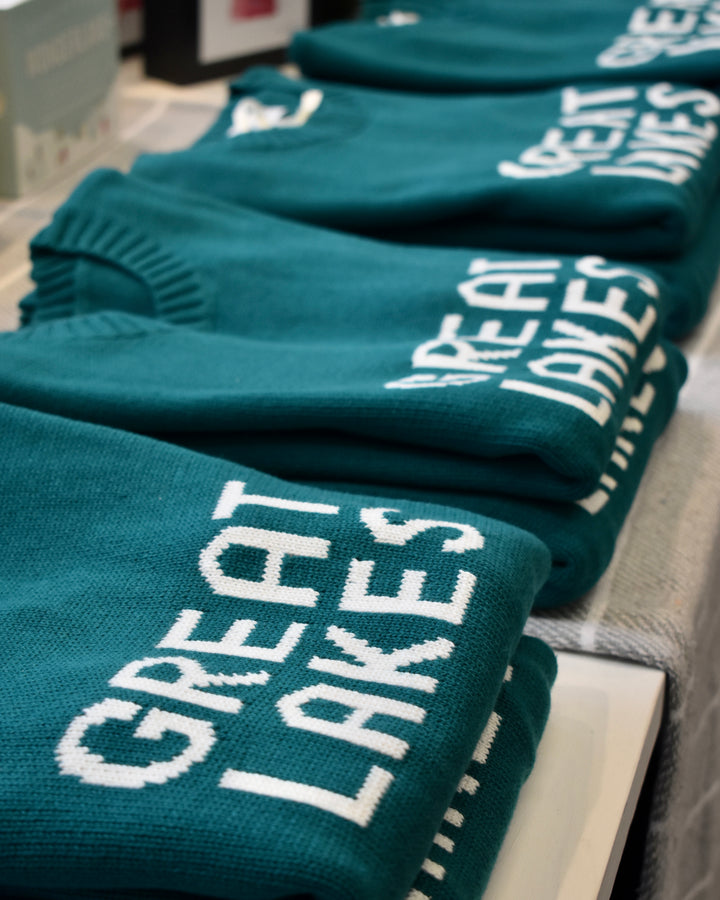 Women's Knit Great Lakes Sweater- Emerald
