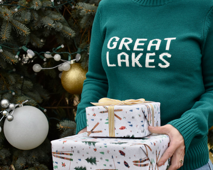 Women's Knit Great Lakes Sweater- Emerald