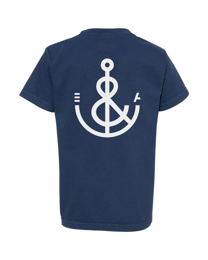 Unisex Signature Anchor Short Sleeve- Navy
