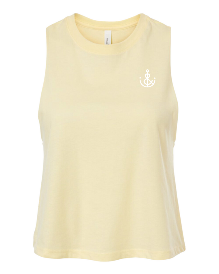 Anchor Women’s Racerback Tank- Pale Yellow