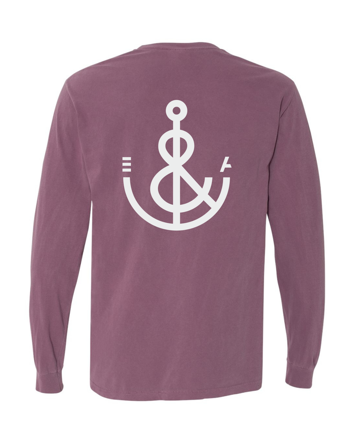 Signature Anchor Long Sleeve Tee-Berry