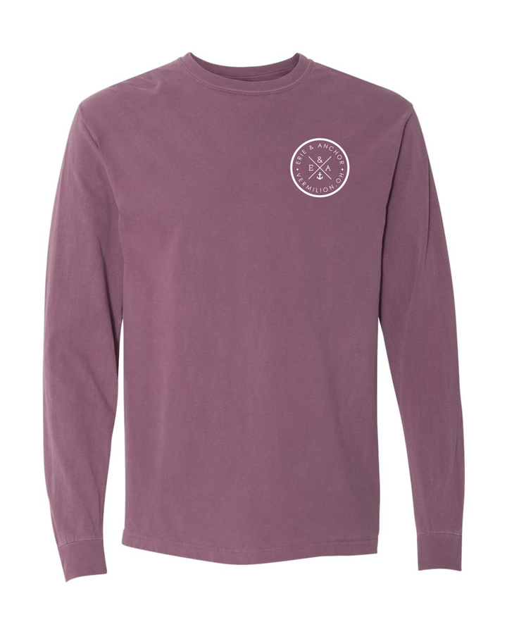Signature Anchor Long Sleeve Tee-Berry