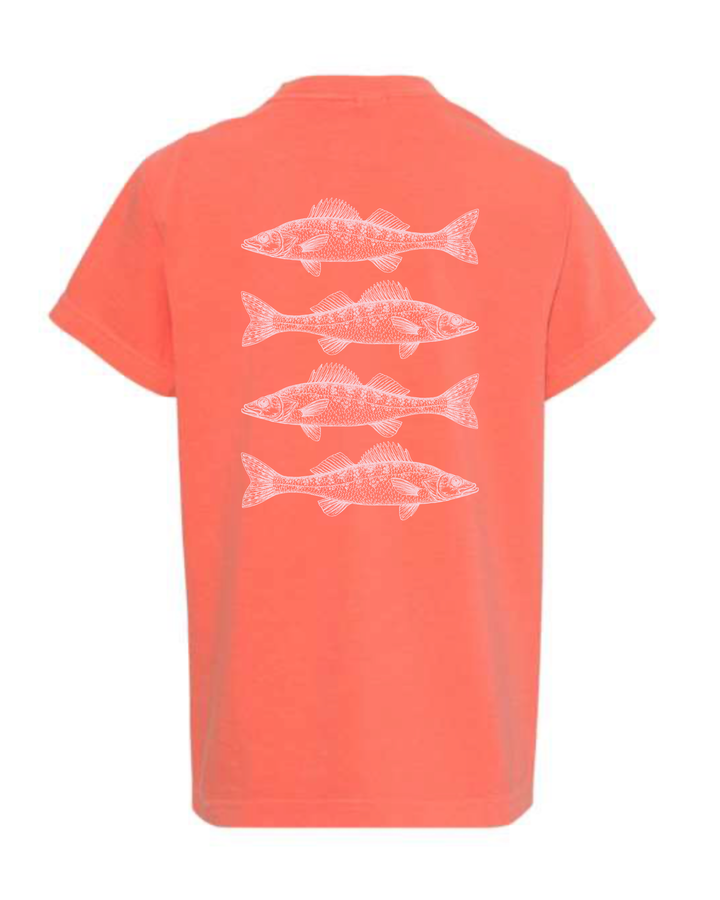 FINAL SALE Unisex Fish Short Sleeve- Neon Salmon