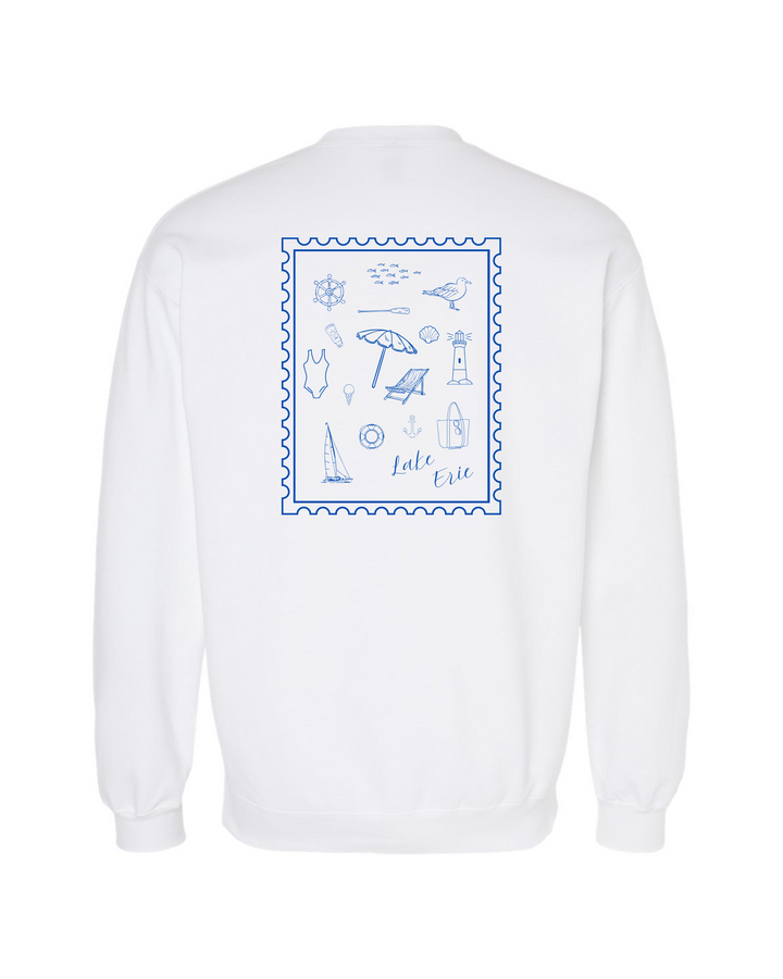 Unisex Beachside Crewneck- White