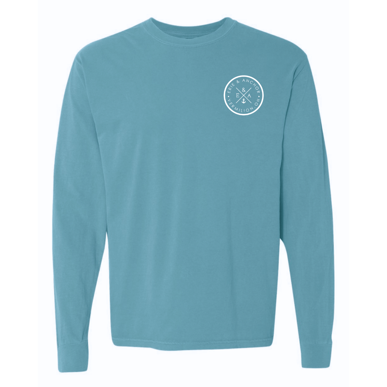 Signature Anchor Long Sleeve Tee- Pacific Blue
