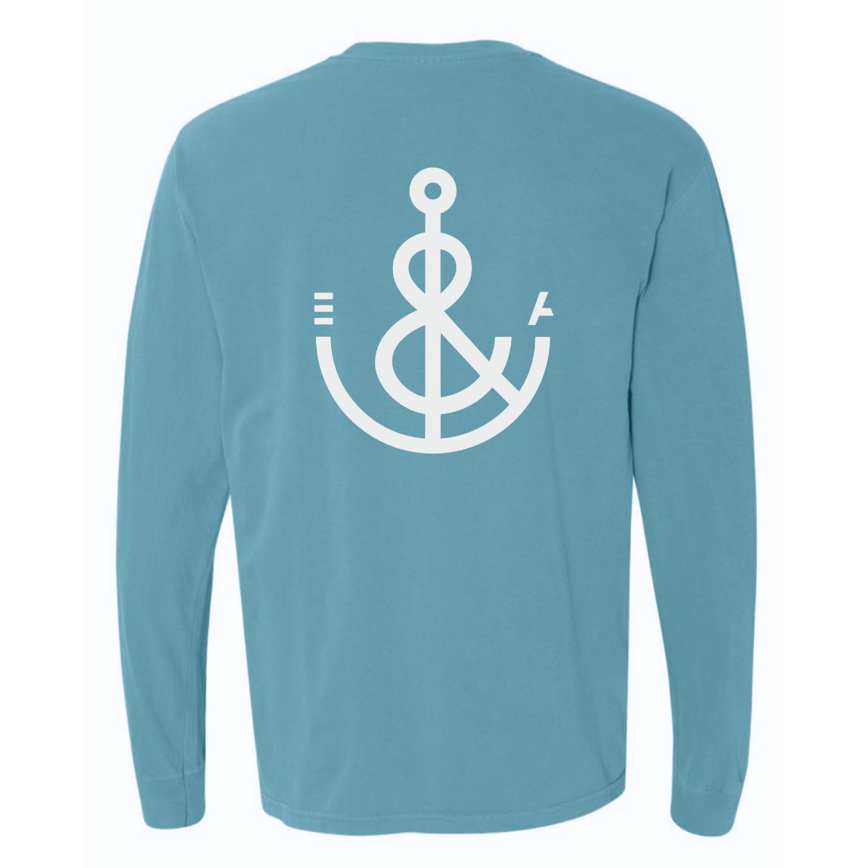 Signature Anchor Long Sleeve Tee- Pacific Blue