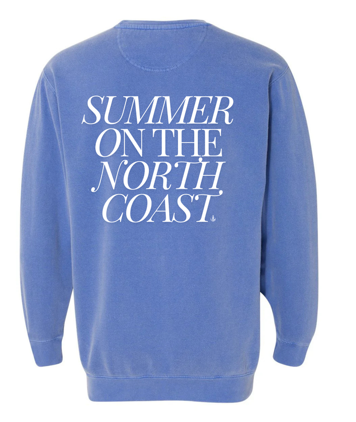 Unisex Summer On The North Coast Crewneck- Washed Royal