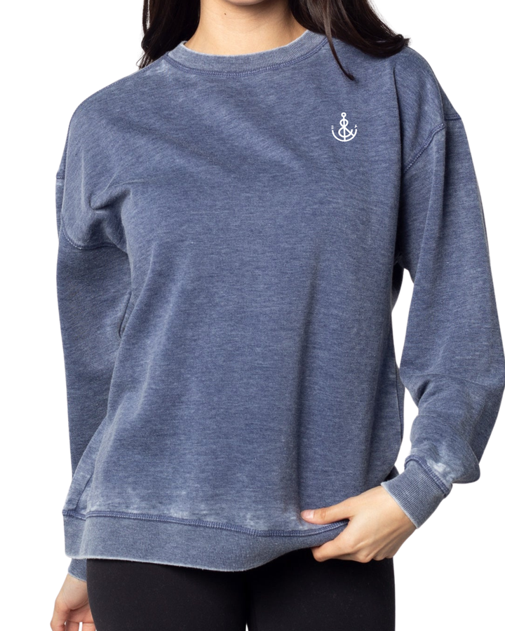 Women’s Burnout Crew-Navy