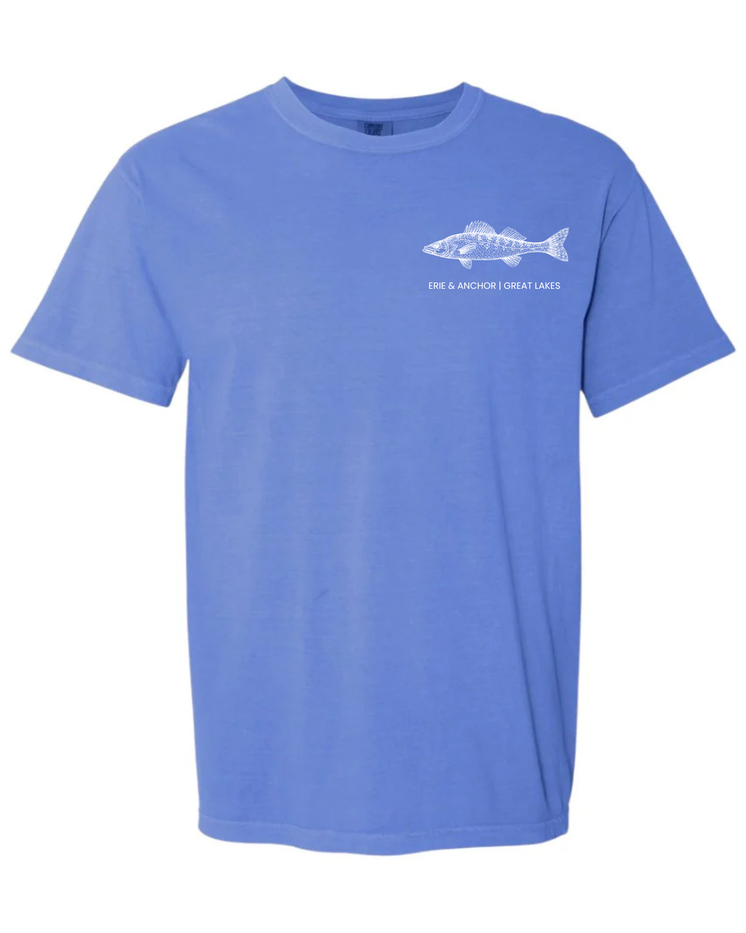 Unisex Fish Short Sleeve- Washed Royal