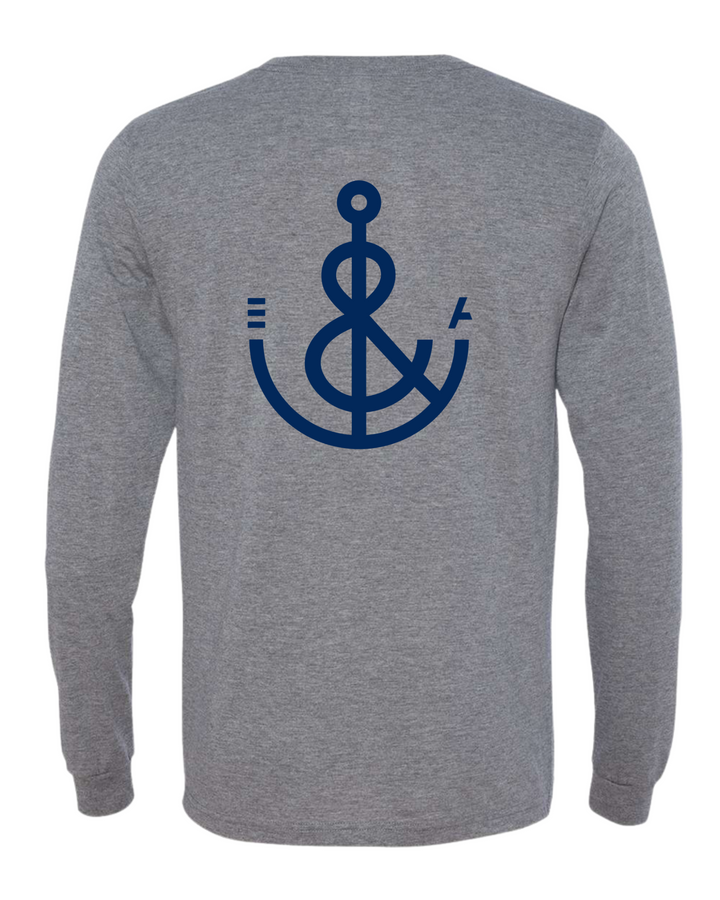 Signature Anchor Long Sleeve Tee-Gray