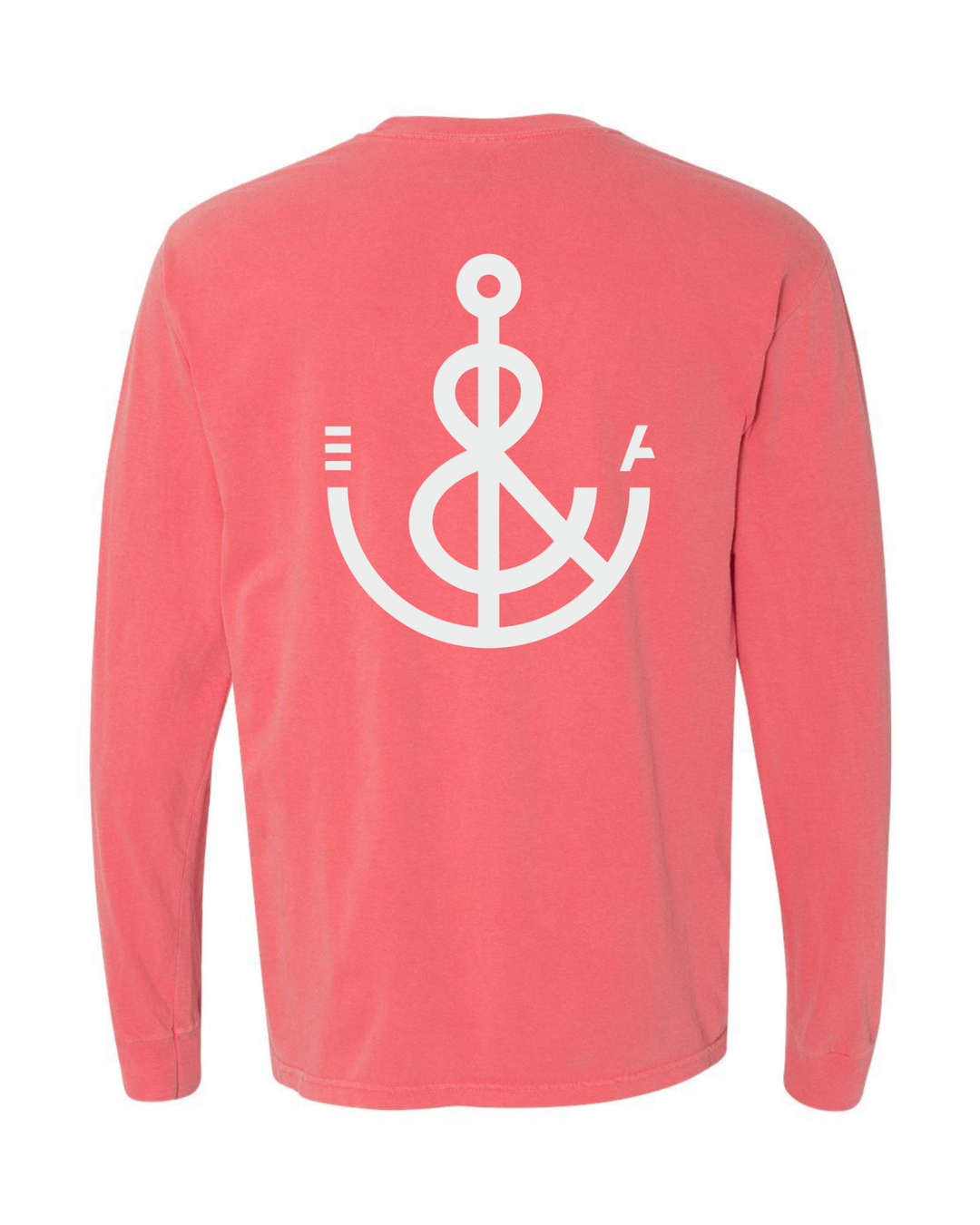 Unisex Signature Anchor Long Sleeve- Coral