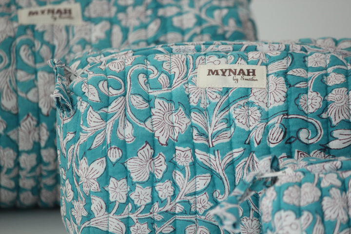 Teal Thistle Travel Bag