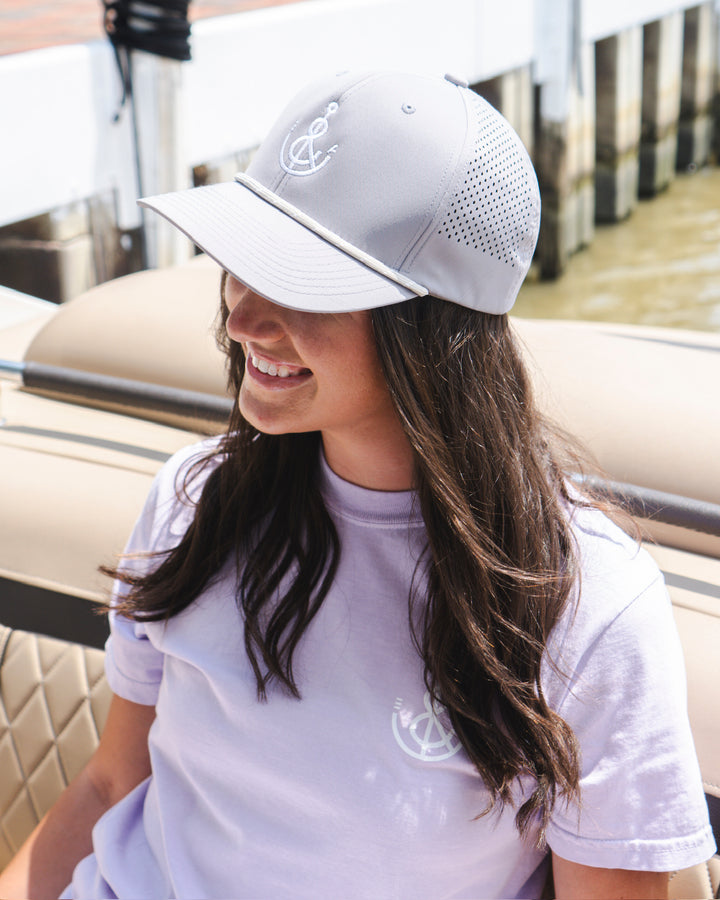 Anchor Cut Rope Hat- Gray