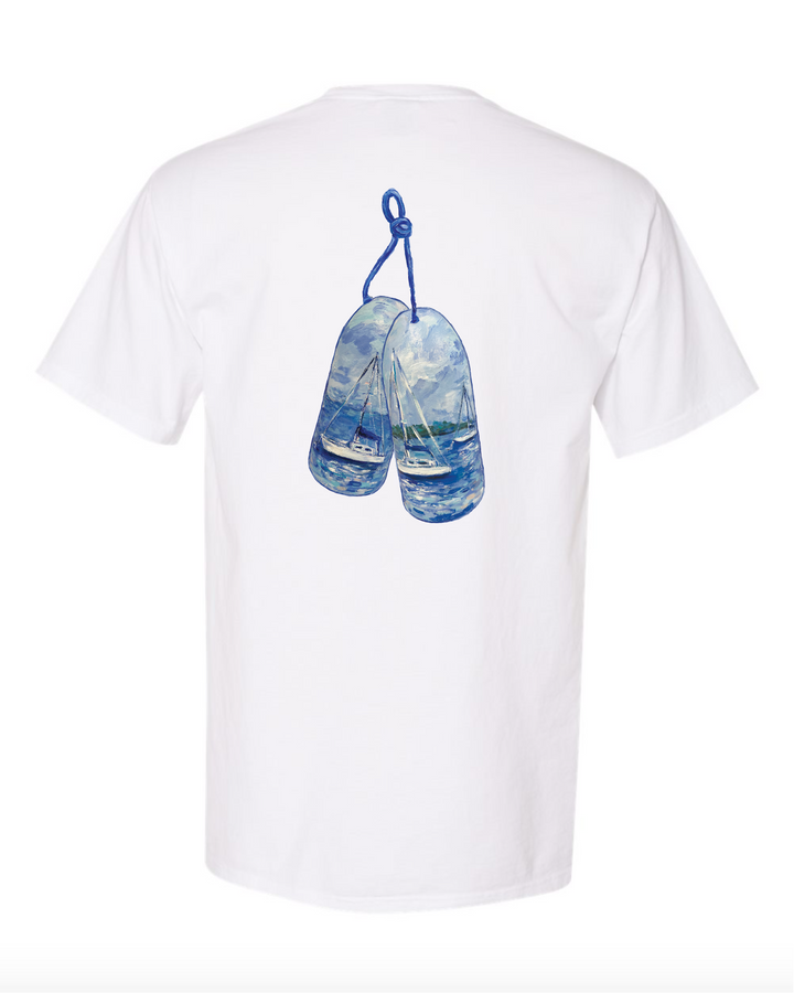 FINAL SALE Unisex Buoy Short Sleeve Tee- White