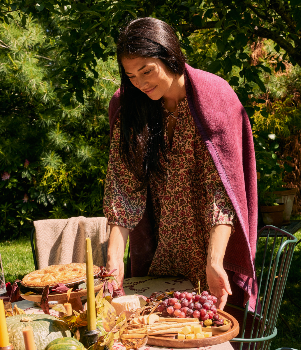 Chappywrap Harborview Herringbone Plum Blanket: Original