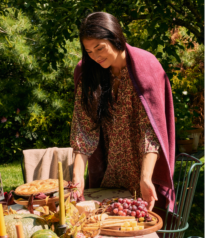 Chappywrap Harborview Herringbone Plum Blanket: Original
