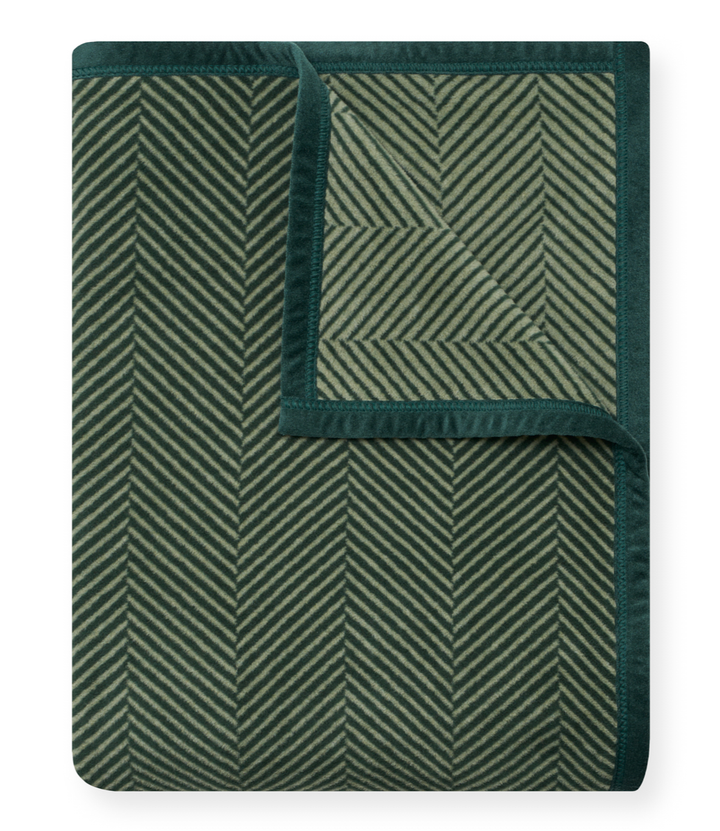 Chappywrap Blanket- Herringbone Forest Green