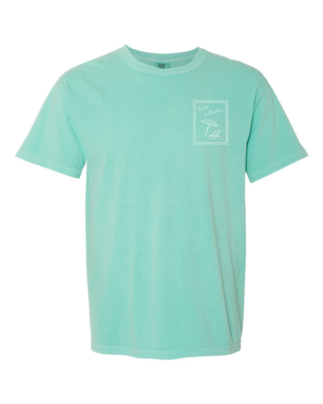 Unisex Beachside Stamp Short Sleeve- Teal