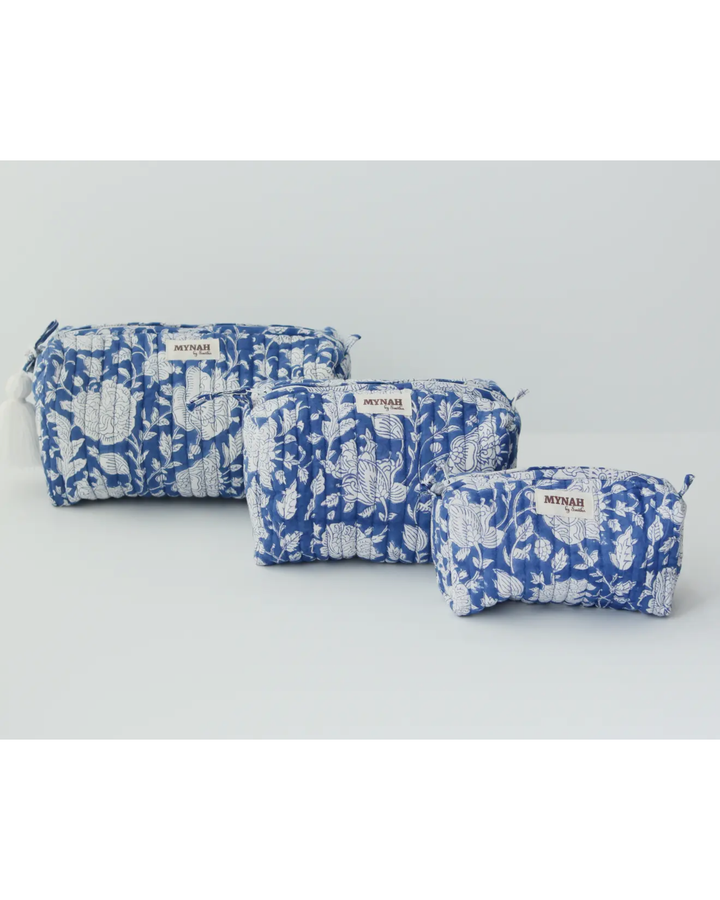 Royal Blue Floral Travel Bag