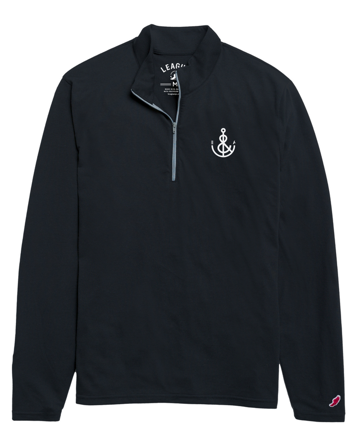 Unisex Anchor 1/4 Zip Performance Pullover- Navy