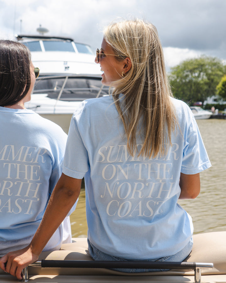Unisex Summer On The North Coast Short Sleeve- Hydrangea