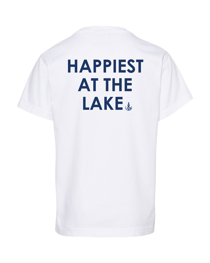 Unisex Happiest At The Lake Short Sleeve- White