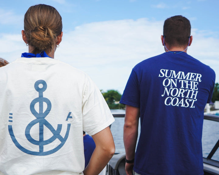 Unisex Summer On The North Coast Short Sleeve- Navy
