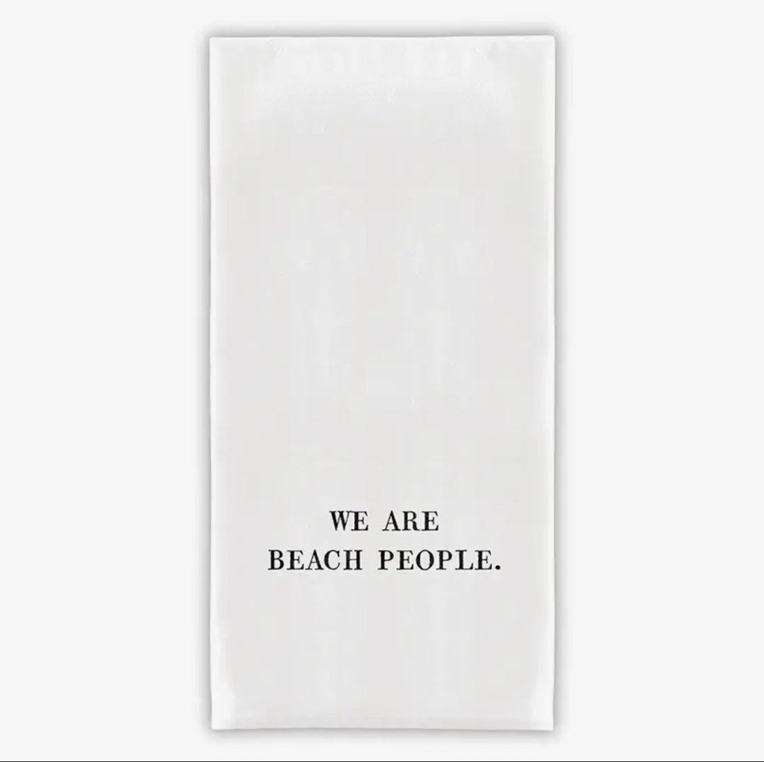 We are beach people hand towel