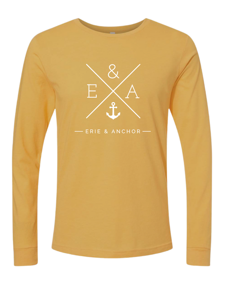 FINAL SALE Unisex Crosswinds Long Sleeve Tee - Mustard
