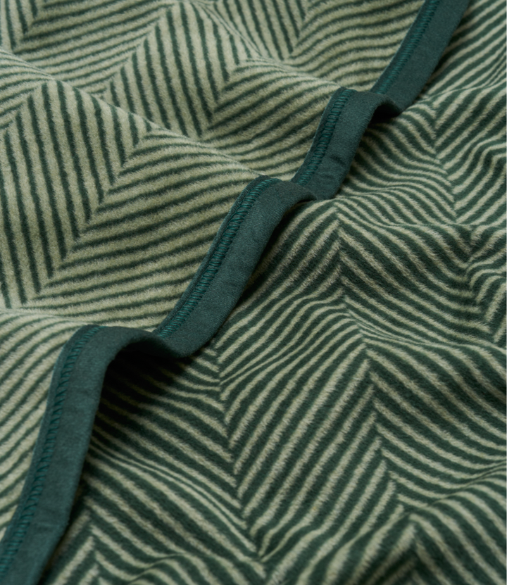 Chappywrap Blanket- Herringbone Forest Green