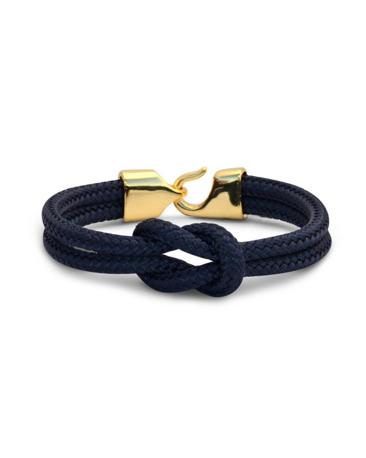 L&L Newport Square Knot Bracelet-Navy/gold
