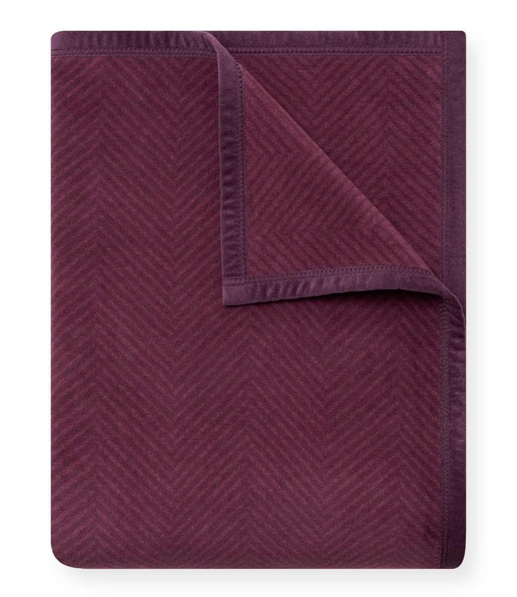 Chappywrap Harborview Herringbone Plum Blanket: Original