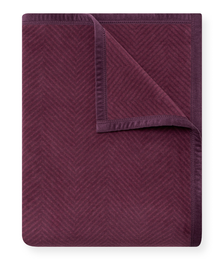 Chappywrap Harborview Herringbone Plum Blanket: Original