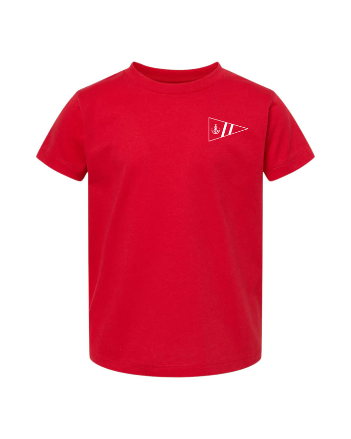 Toddler Don’t Give Up The Ship Short Sleeve- Red