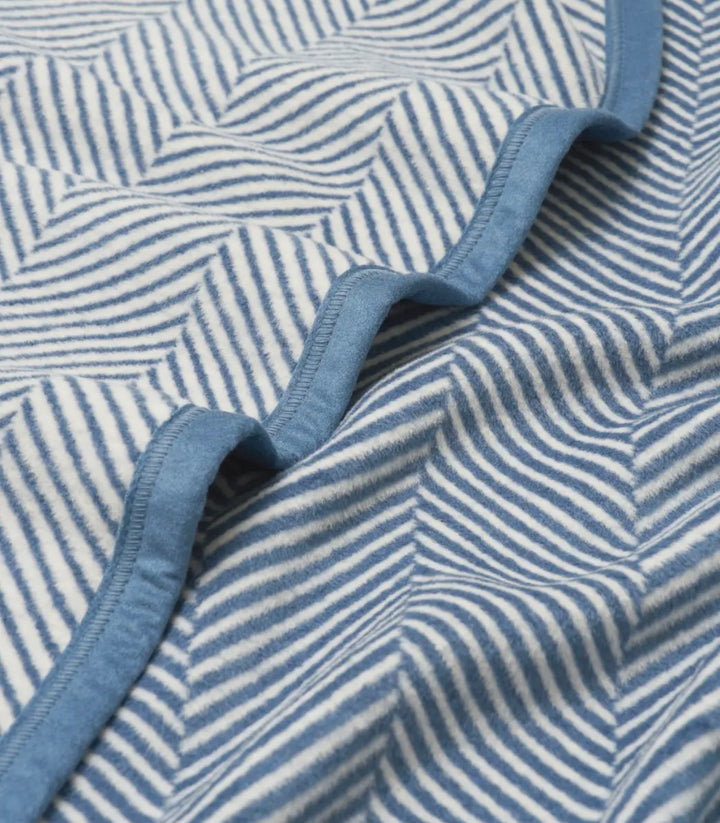 ChappyWrap Blanket- Harborview Herringbone Cornflower Blue