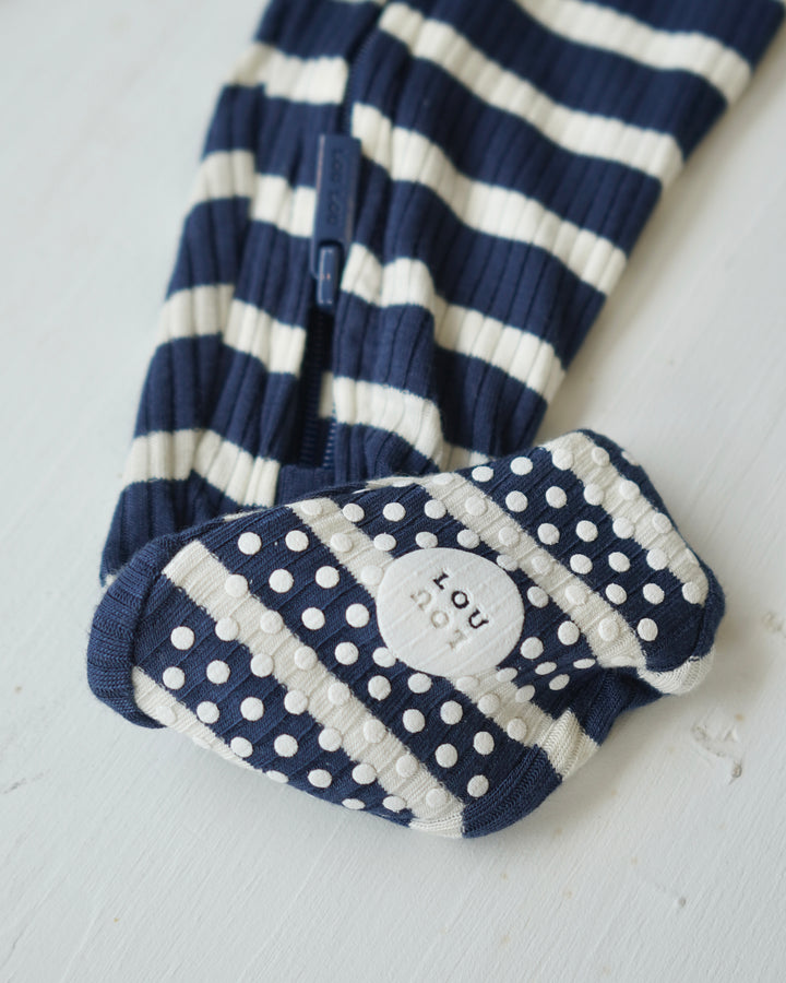 Lou Lou & Co. Jack Ribbed Zipper Footies