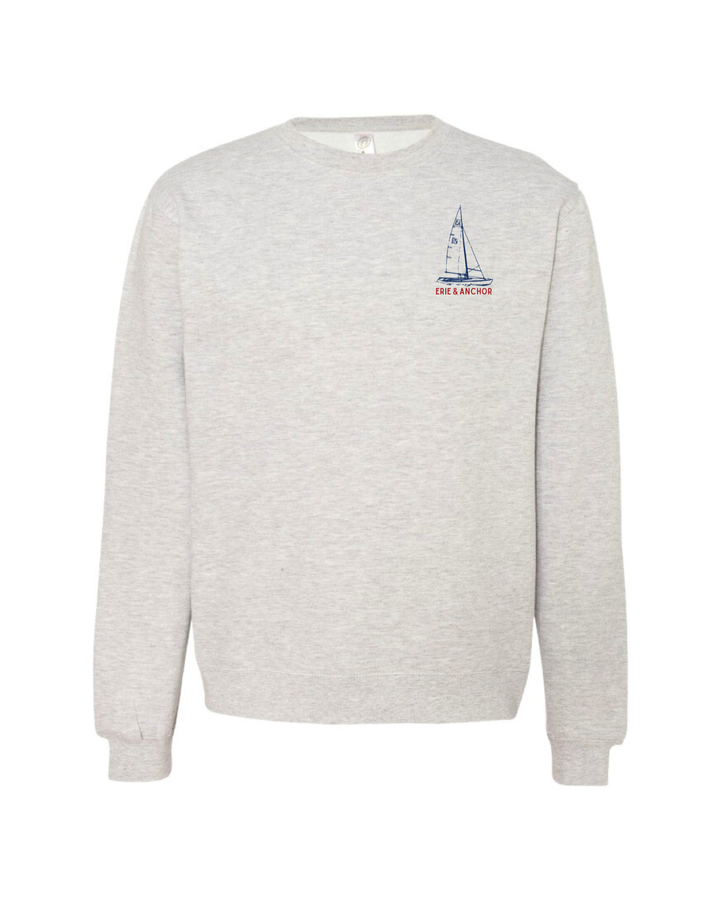 Unisex Vintage Sailboat Crewneck- Heathered Oat