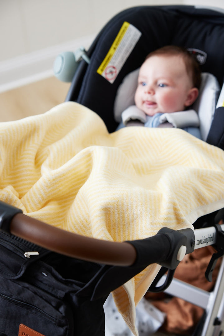 ChappyWrap Midi Blanket- Harborview Herringbone Butter
